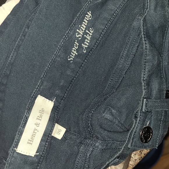 Henry & Belle Super Skinny Ankle Jeans Mineral Blue - Picture 4 of 6